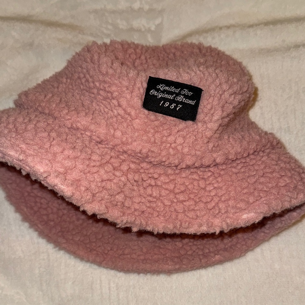 Limited Too Soft Pink Sherpa Hat